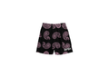 Black Pink Paisley Mesh Short
